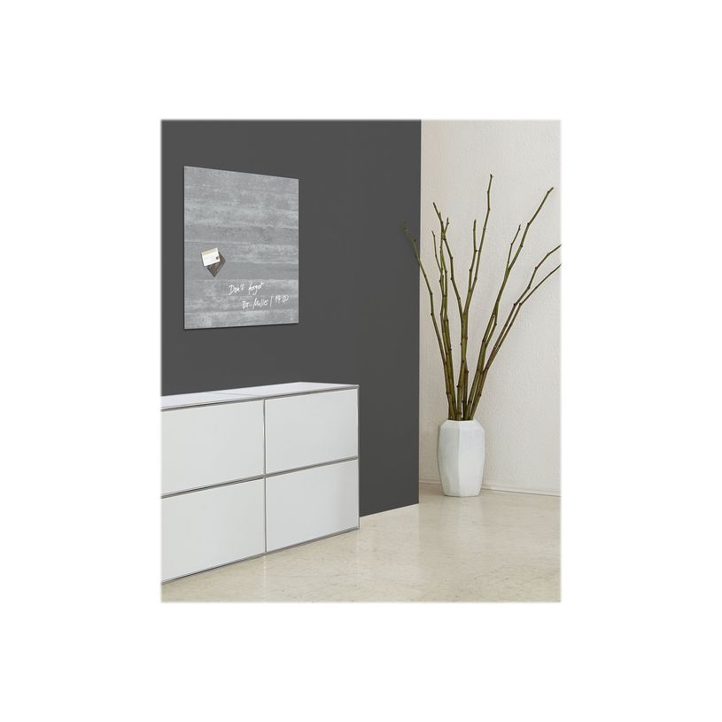 2012347898668-Sigel Artverum - Tableau magnétique en verre - 48 x 48 cm - béton structuré-P_79370511_7-6