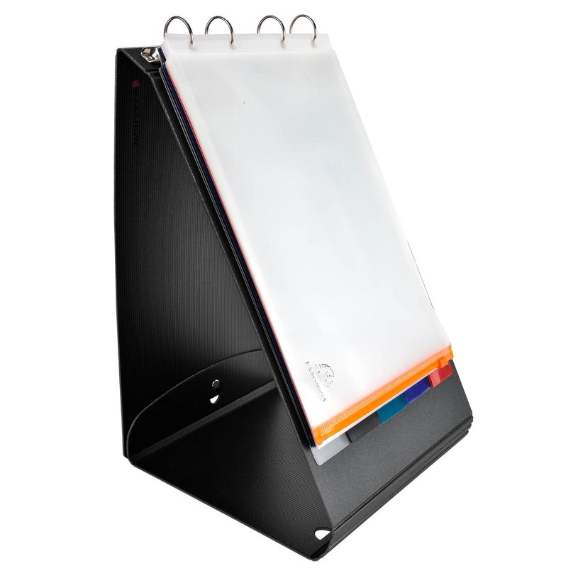 3130630562344-Exacompta Exactive Exashow - Classeur à l'italienne rechargeable - 50 vues - 5 positions - A4 - noir--0