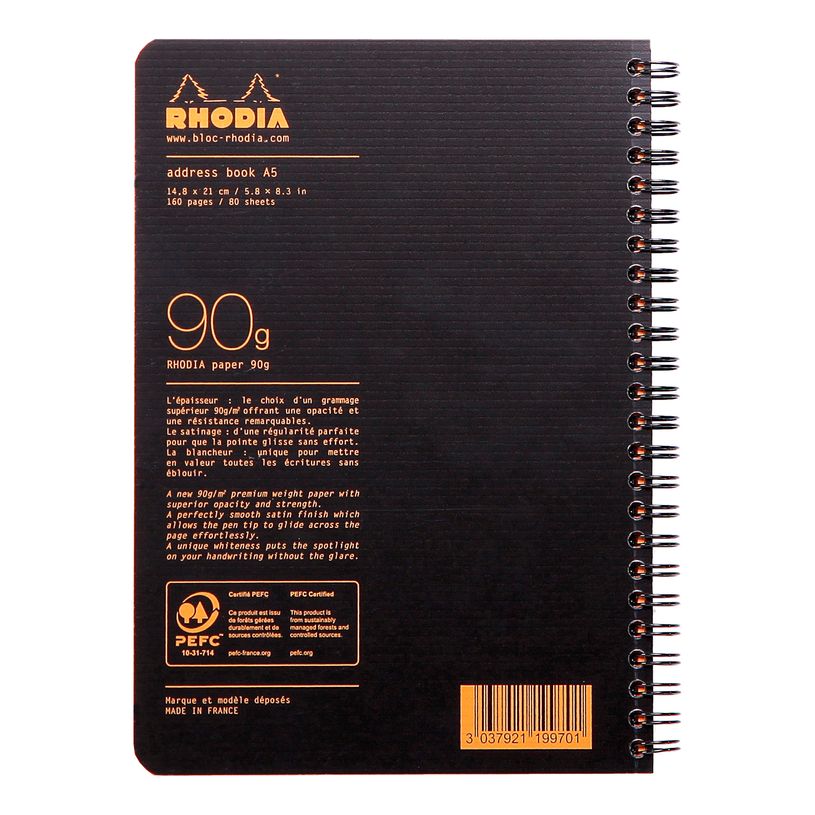3037921199701-RhodiActive Adressbook - Répertoire 14,8 x 21 cm - 160 pages - noir-P_79371244_7-6