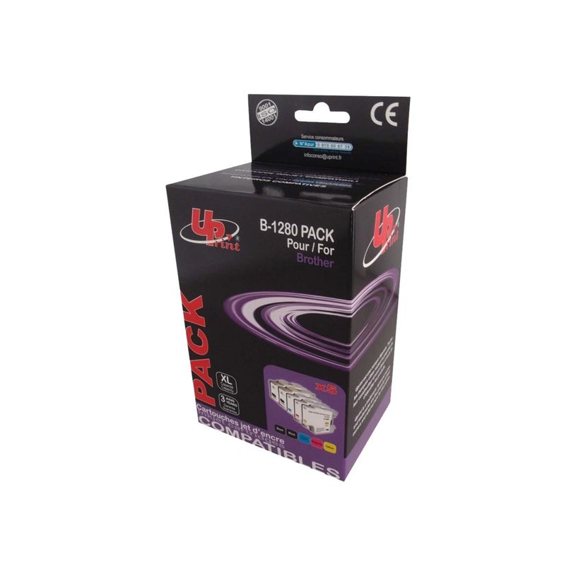 3584770882662-cartouche compatible Brother LC1280XL - Pack de 5 - noir x2, cyan, magenta, jaune - UPrint-P_79371309_1-0
