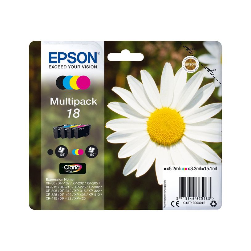8715946518169-Epson 18 Pâquerette - Pack de 4 - noir, cyan, magenta, jaune - cartouche d'encre originale-P_79372028_2-1
