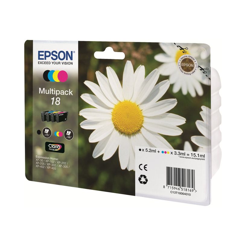 8715946625188-Epson 18 Pâquerette - Pack de 4 - noir, cyan, magenta, jaune - cartouche d'encre originale-P_79372028_9-5