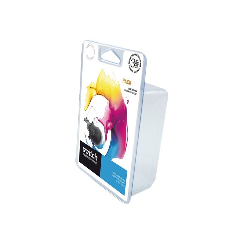 3700654207066-Cartouche remanufacturée HP 338/343 - Pack de 2 - noir, cyan, magenta, jaune - Switch-P_79372656_2-1