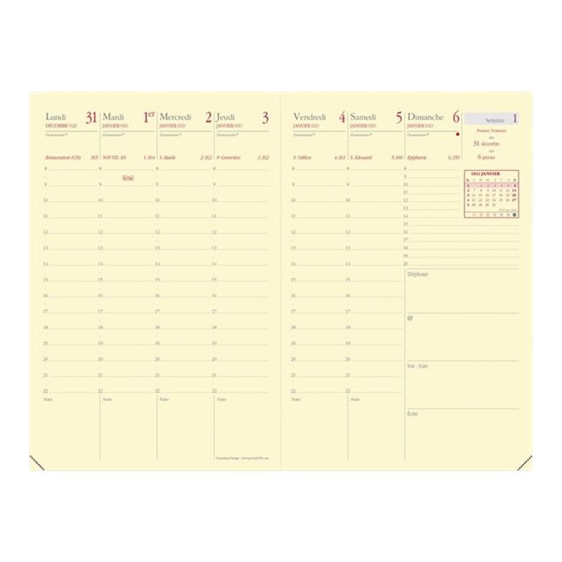 3371010331338-Agenda Club Italsept Violet 1 Semaine sur 2 pages 8,8X17cm Quo Vadis -P_79374358_1-1