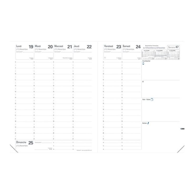3371010335312-Quo Vadis - Agenda Toscana President avec répertoire - 1 semaine sur 2 pages - 21 x 27 cm -P_79374423_2-5