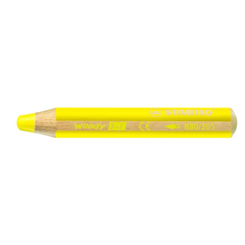 4006381115469-STABILO Woody 3 in 1 - Crayon de couleur pointe large - jaune-P_79374467_3-0