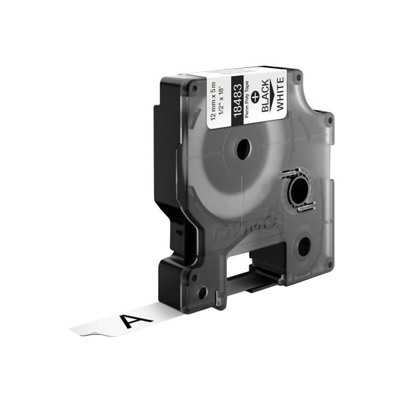 071701184832-Dymo - Ruban d'étiquettes polyester auto-adhésives - (12 mm x 3,5 m) - fond blanc écritu-P_79374709_10-2