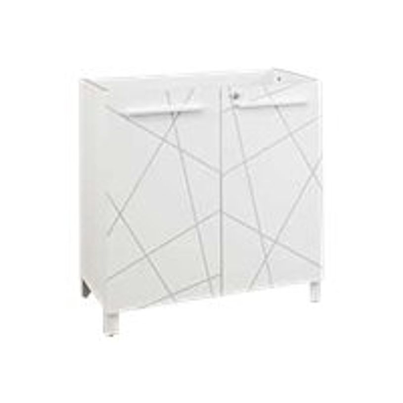 3483600202161-Rangement bas 2 portes - SUNDAY - noyer - L 80 x H 79 x P 42 cm-P_79375126_1-0