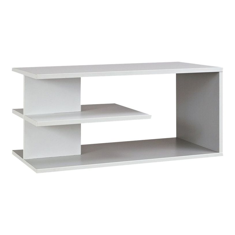 3483600215659-Surmeuble bicolore SUNDAY pour rangement 80 cm - Blanc/gris-P_79375137_1-0