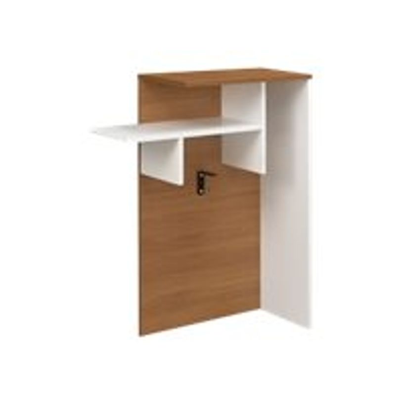 3483600253811-Surmeuble d'appoint ou comptoir d'accueil - SUNDAY - L 83/60 x H 98/110 x P 32 cm - Noyer-P_79375168_1-0