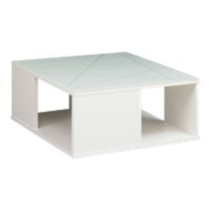 3483600282743-Table basse - SUNDAY - Blanc - L 80 x H 38 x P 80 cm -P_79375170_1-0