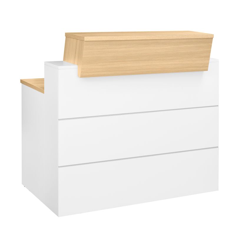 3483600288851-Banque d'accueil droite SUNDAY - L120 x H74/110 x P72/83 - Chêne-P_79375171_1-0