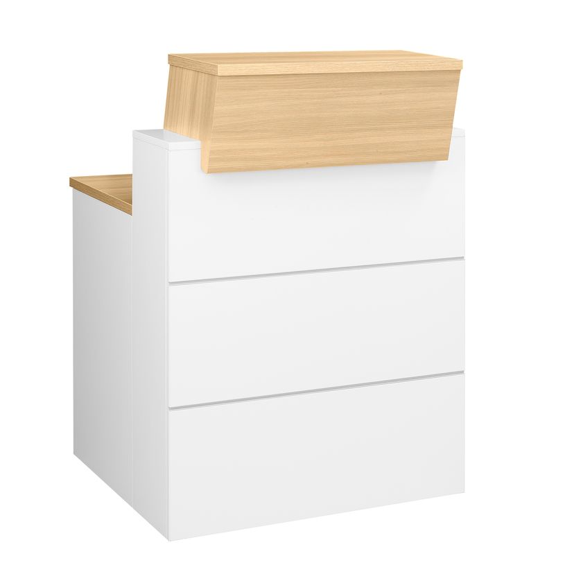 3483600288868-Banque d'accueil droite SUNDAY - L80 x H74/110 x P72/83 - Chêne-P_79375172_1-0