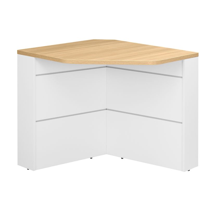 3483600288875-Banque d'accueil en angle à 90° SUNDAY - L83 x H74 x P83 - Chêne-P_79375173_1-0