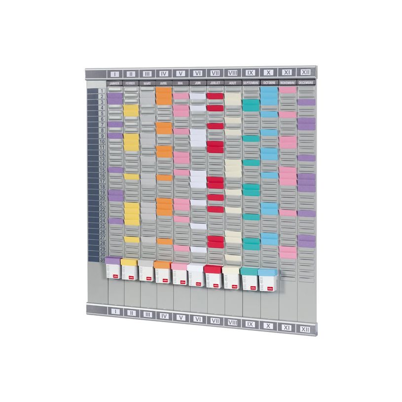 3147330060346-Nobo - Planning mural à cartes - 12 colonnes - 32 fentes - Indice 1.5 - 645 x 660 mm-P_79375518_2-0