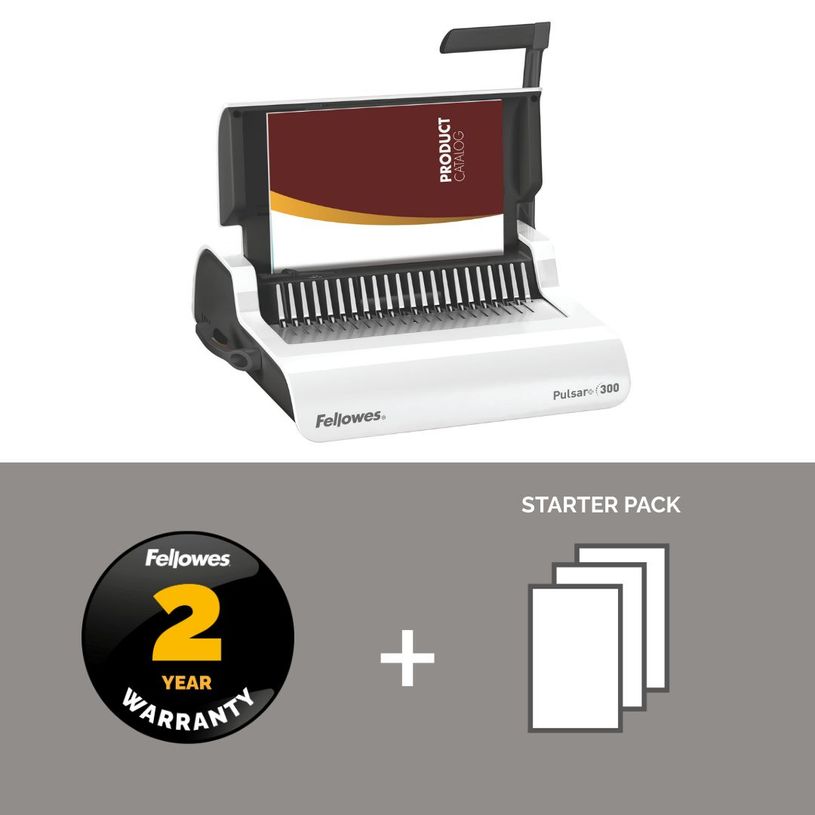 043859651245-Fellowes Pulsar +300 - machine à relier / relieuse perforeuse manuelle - perfore 20 feuilles - relie 30--6