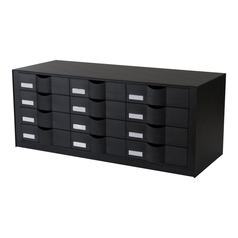 3660141020359-Bloc de classement 12 tiroirs - compatible avec les armoires EASY OFFICE - noir-P_79376462_1-0