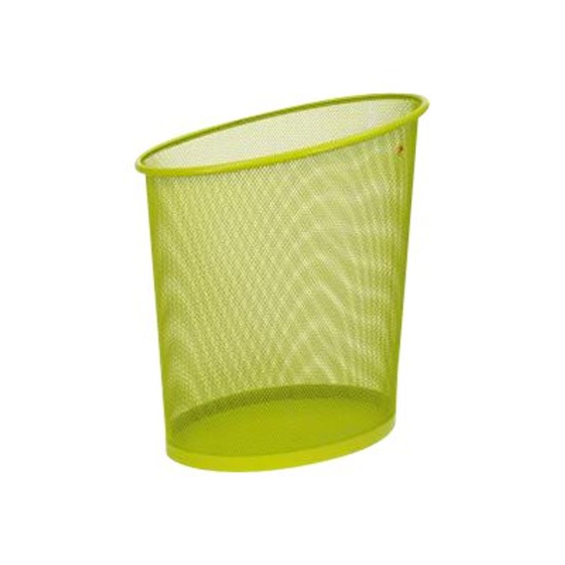 3129710012787-Alba - Corbeille à papier - elliptique - 18 l - maille métallique - vert-P_79376645_1-0