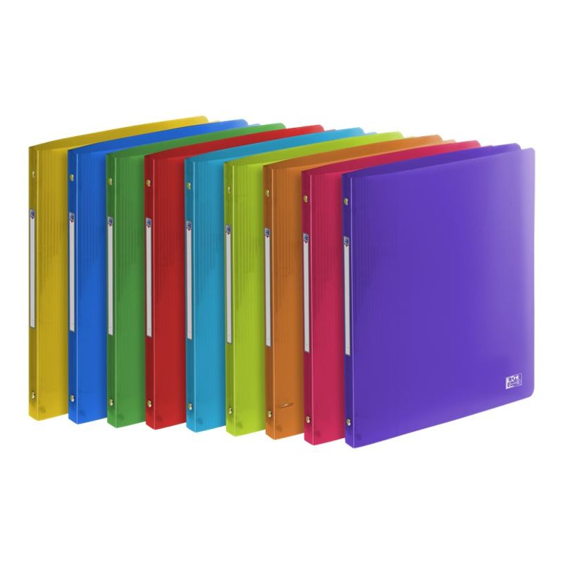 3045050053535-Oxford School Life - Classeur 4 anneaux - Dos 20 mm - A4 - pour 100 feuilles - disponible dans diff