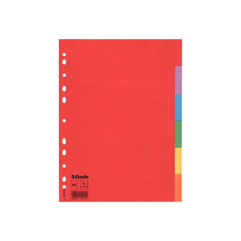 2012348120348-Esselte - Intercalaire 6 positions - A4 - carte recyclée colorée-P_79376784_2-0