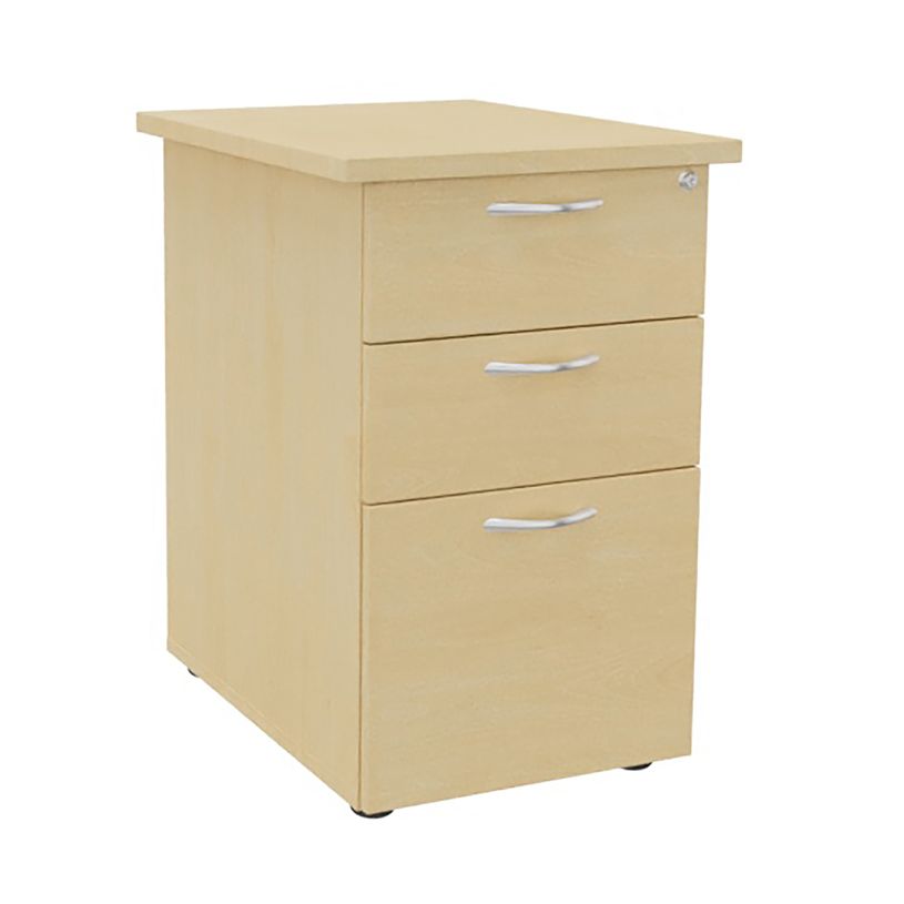 3253310175655-Caisson bout de bureau IDRA/DUAL - L47 x P60 cm - Imitation Hêtre--0