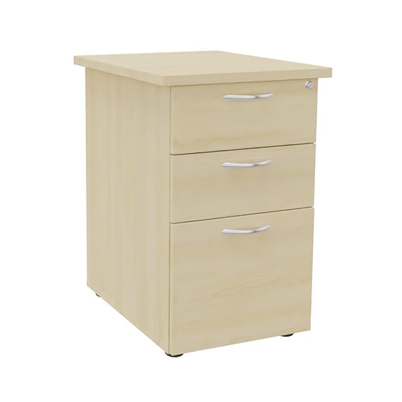 3253310175662-Caisson bout de bureau IDRA/DUAL - L47 x P60 cm - Imitation Erable--0