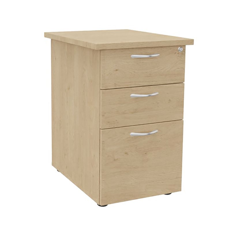 3253310175631-Caisson bout de bureau IDRA/DUAL - L47 x P60 cm - Imitation Chêne clair--0