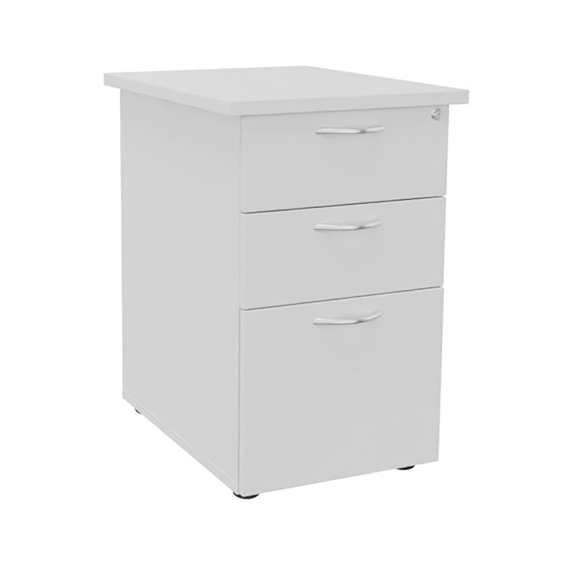 3253310175648-Caisson bout de bureau IDRA/DUAL - L47 x P60 cm - Blanc perle--0