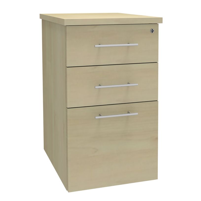 3253310175662-Caisson bout de bureau IDRA/DUAL - L47 x P60 cm - Imitation Erable-P_79376845_1-0