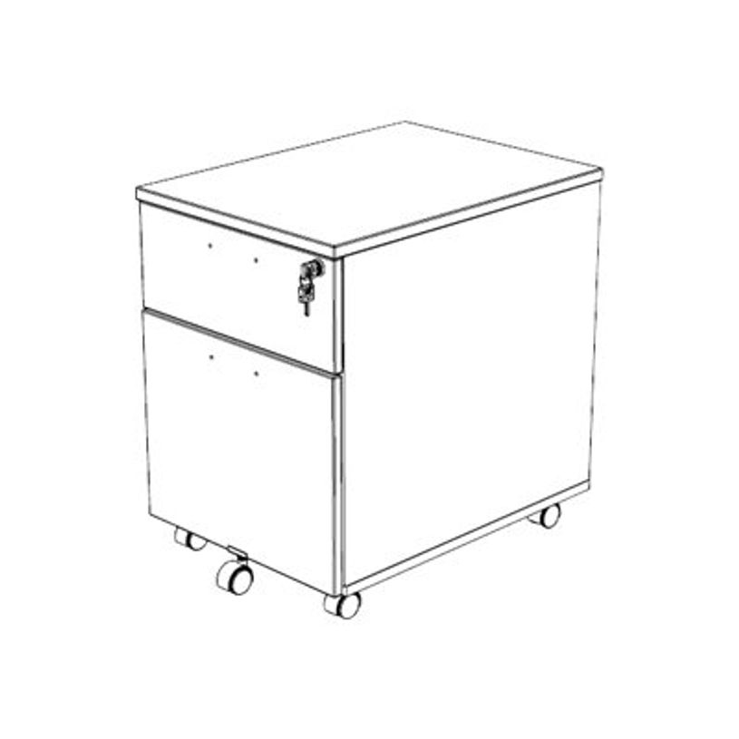 2012348121314-Simmob IDRA - socle - 2 tiroirs - bois de cerisier-P_79376853_1-0