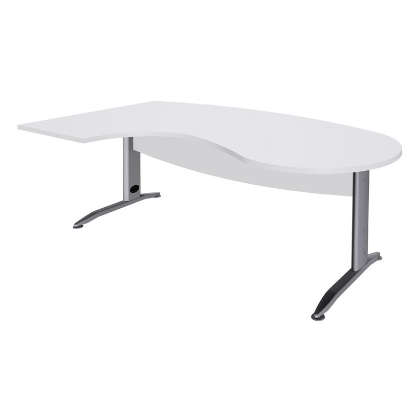 2012348121543-Bureau compact manager retour à gauche IDRA - 200 cm - pieds alu - Blanc perle (pied de renfort obligato-P_79376876_1-0
