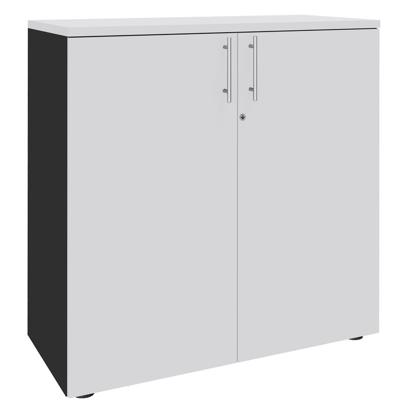 2012348123363-Armoire mi-haute IDRA/DUAL -  L80 x H102 x P47 - 2 portes - 2 tablettes métal DS - Corps anthracite --P_79377058_1-0