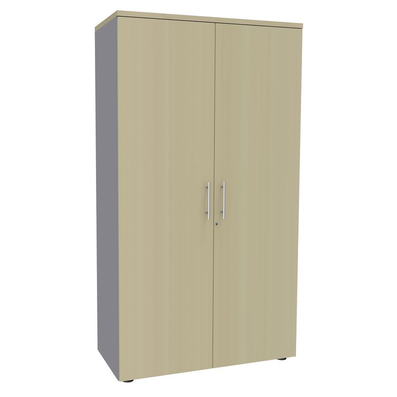 3253310174726-Armoire haute IDRA/DUAL - H180 x L80 x P47 - 2 portes - Corps alu - Portes et dessus imitat-P_79377079_1-0