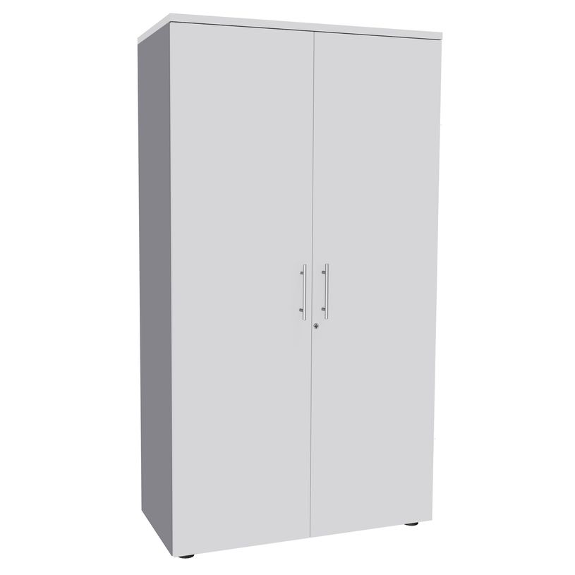 3253310174641-Armoire haute IDRA/DUAL - H180 x L80 x P47 - 2 portes - Corps alu - Portes et dessus Blanc -P_79377081_1-0
