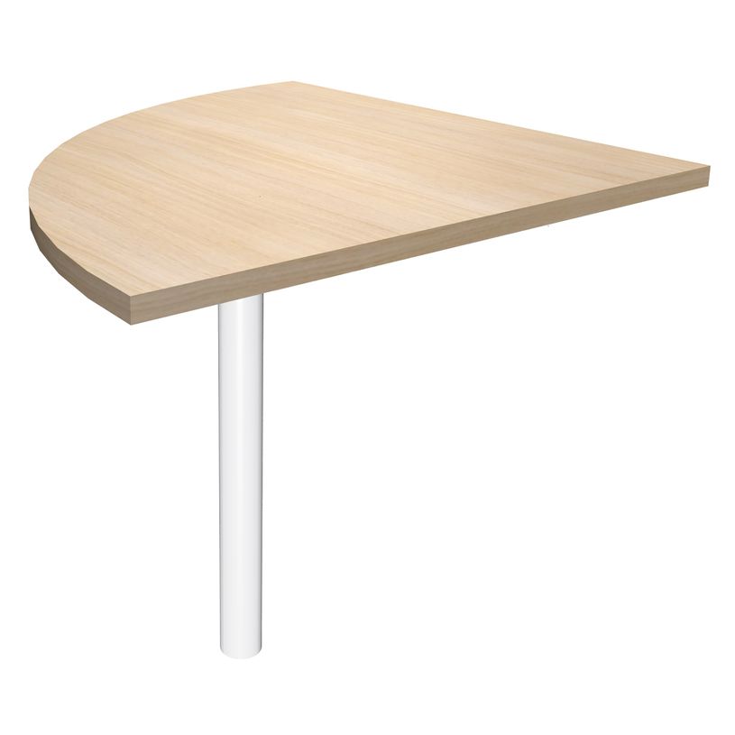 2012348123974-Angle de Liaison à 90° IDRA/DUAL - Pied blanc - plateau imitation Chêne clair-P_79377119_1-0