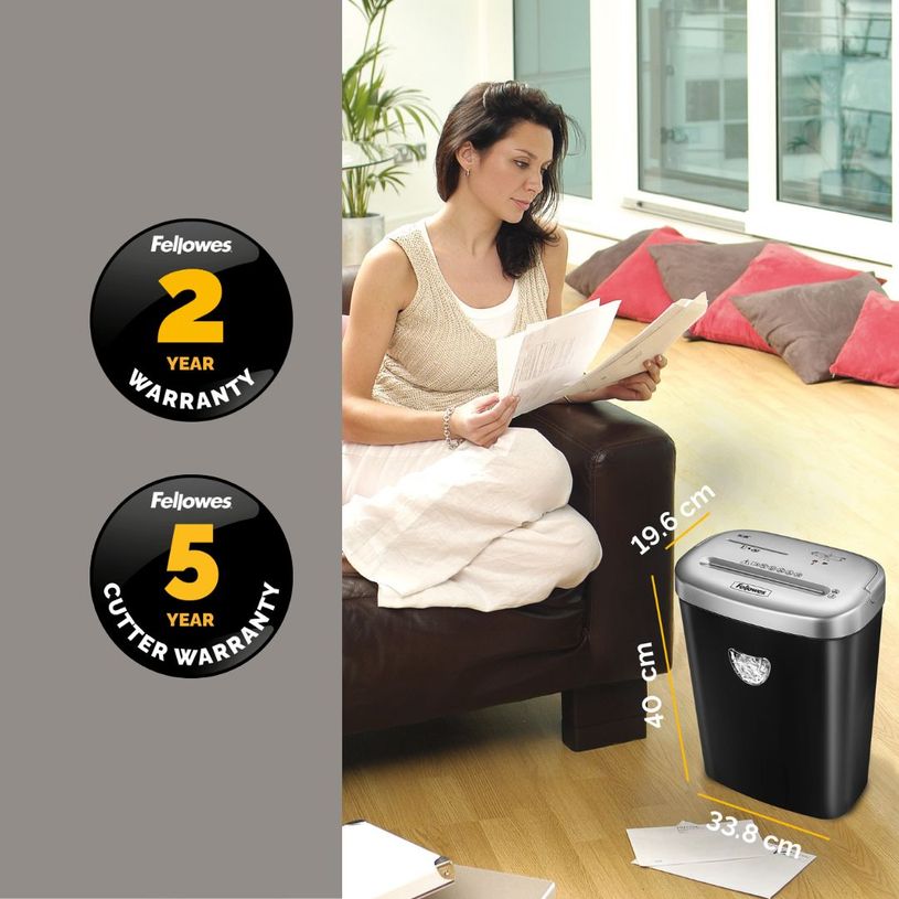 0043859646906-Fellowes Powershred 53C - destructeur de documents coupe croisée - 10 feuilles - Corbeille 23 litres--5