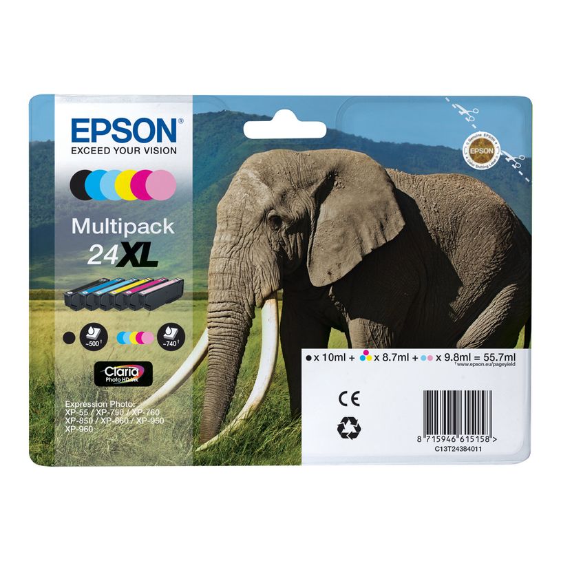 8715946615158-Epson 24XL Elephant - Pack de 6 - noir, cyan, magenta, jaune, cyan clair, magenta clair - -P_79380206_10-5