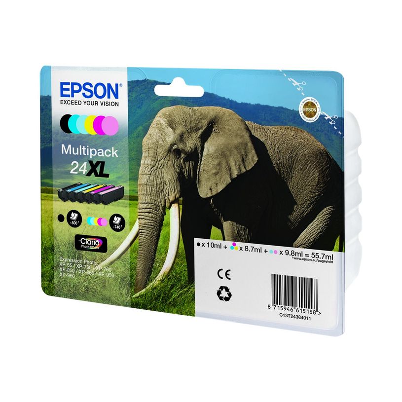0000005111848-Epson 24XL Elephant - Pack de 6 - noir, cyan, magenta, jaune, cyan clair, magenta clair - c-P_79380206_5-2