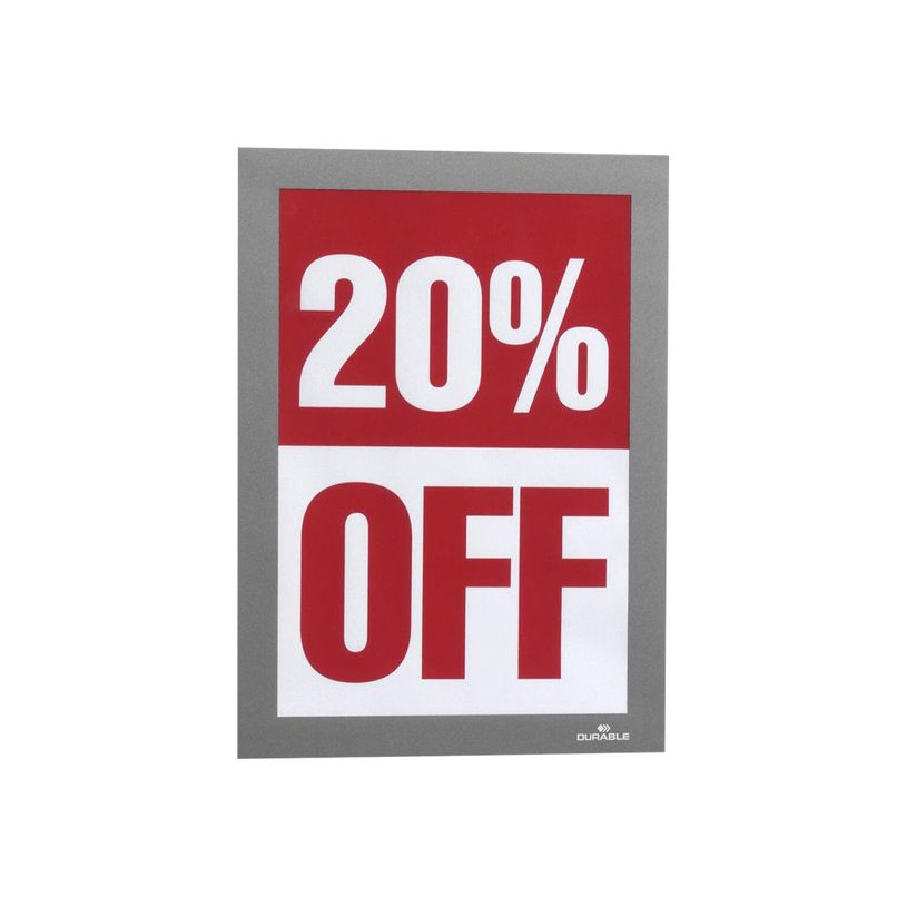 4005546405971-Durable Duraframe - Cadre d'affichage adhésif repositionnable - A5 - argent-P_79380353_2-1