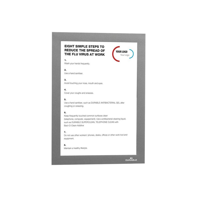 4005546405971-Durable Duraframe - Cadre d'affichage adhésif repositionnable - A5 - argent-P_79380353_3-2