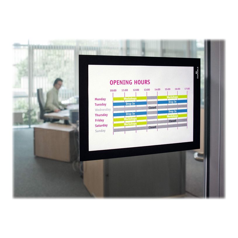 4005546405964-Durable Duraframe - Cadre d'affichage adhésif repositionnable - A5 - noir-P_79380354_4-3