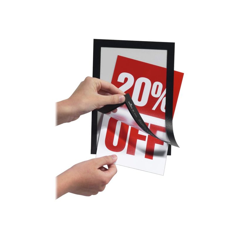 4005546405964-Durable Duraframe - Cadre d'affichage adhésif repositionnable - A5 - noir-P_79380354_5-4