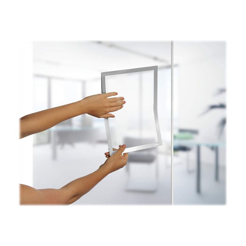 4005546406039-Durable Duraframe - Cadre d'affichage adhésif repositionnable - A4 - argent-P_79380356_10-9