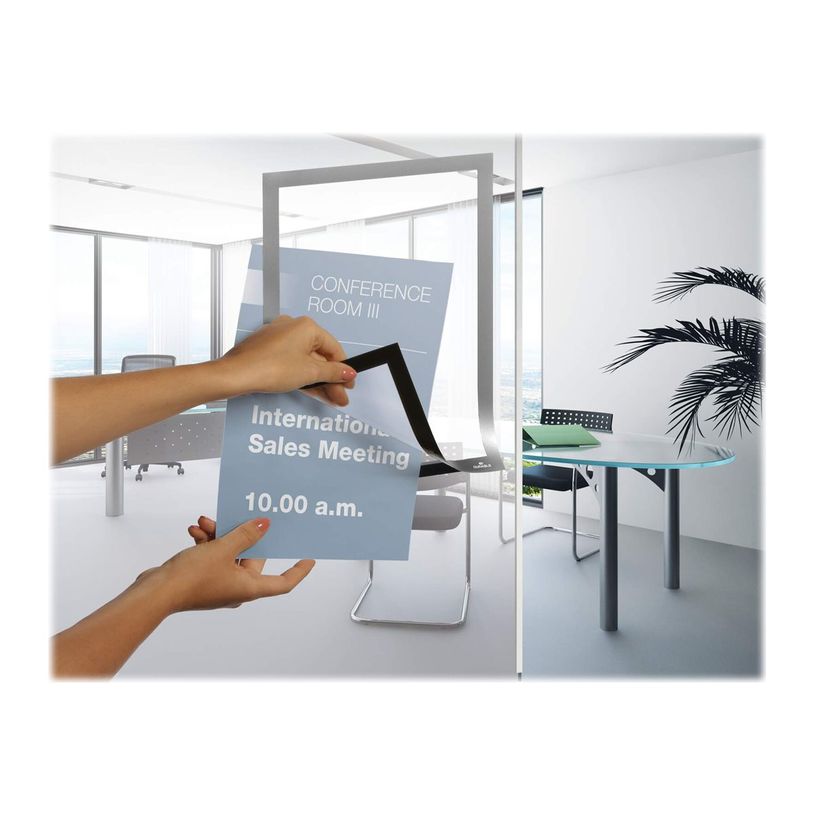 4005546406039-Durable Duraframe - Cadre d'affichage adhésif repositionnable - A4 - argent-P_79380356_11-10