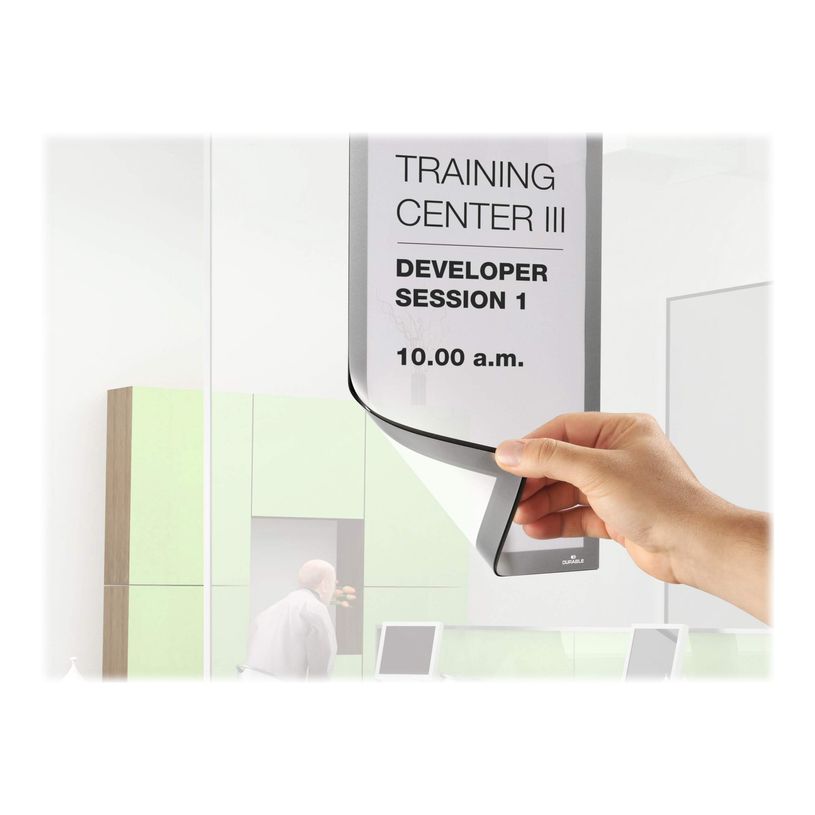 4005546406039-Durable Duraframe - Cadre d'affichage adhésif repositionnable - A4 - argent-P_79380356_12-11