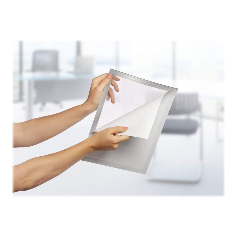 4005546406039-Durable Duraframe - Cadre d'affichage adhésif repositionnable - A4 - argent-P_79380356_9-8