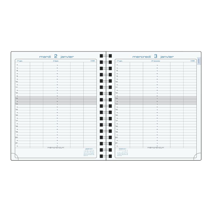 3660942010771-Agenda de bureau spiralé Napura La Journée Planifiée 22S - 1 jour par page - 18,5 x 22,5 cm - disponible dans diff-P_79380414_5-7