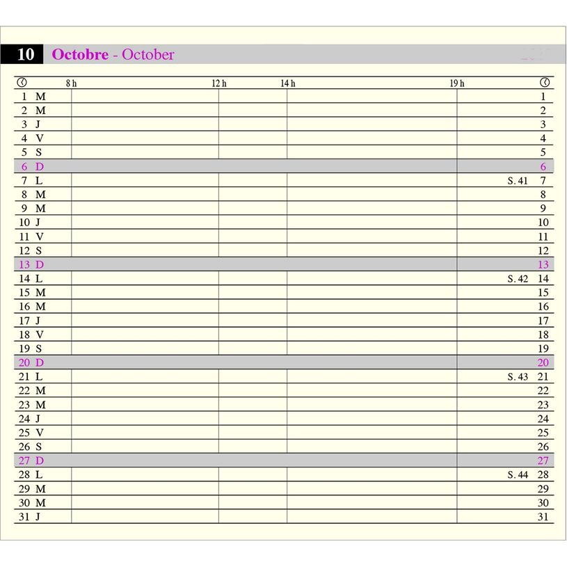 2012348135182-Oberplan - Planning mensuel - 8 x 15 cm - disponible dans différentes couleurs - Oberthur-P_79380463_4-2