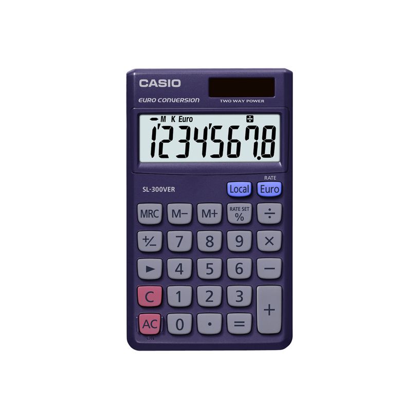 4971850188742-Calculatrice de poche Casio SL-300VER - 8 chiffres - alimentation batterie et solaire-P_79380743_1-0