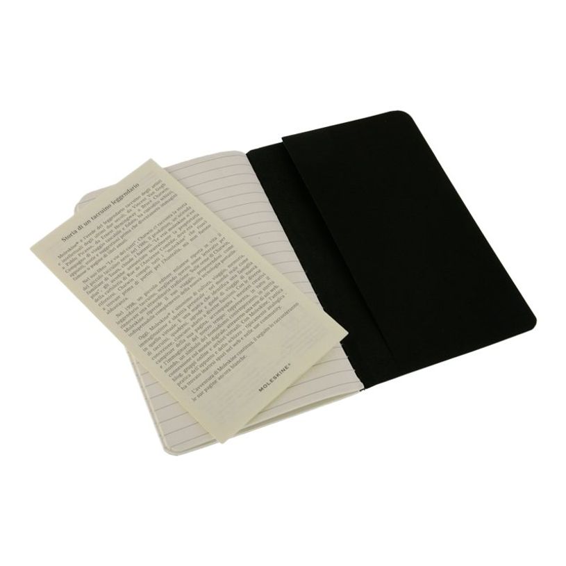 9788883704895-Moleskine Cahier Pocket - 3 journaux - 9 x 14 cm - 64 pages - ligné - noir-P_79381428_1-0